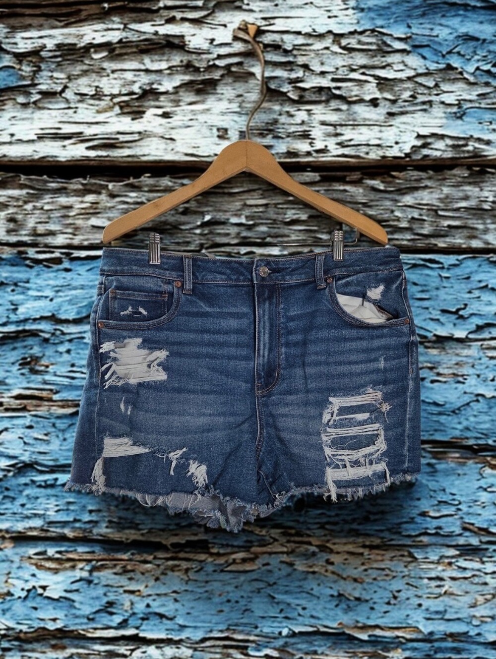 AE Mom Distressed Shorts